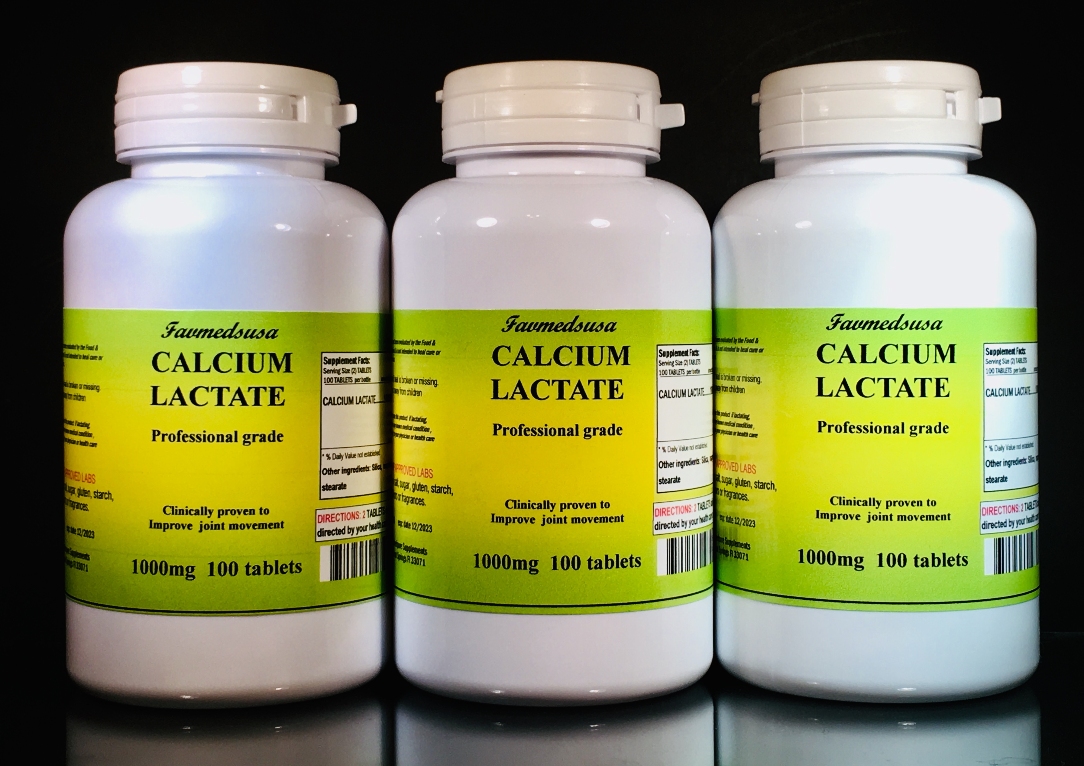 Calcium Lactate 1000mg, antacid - 300 (3x100) tablets